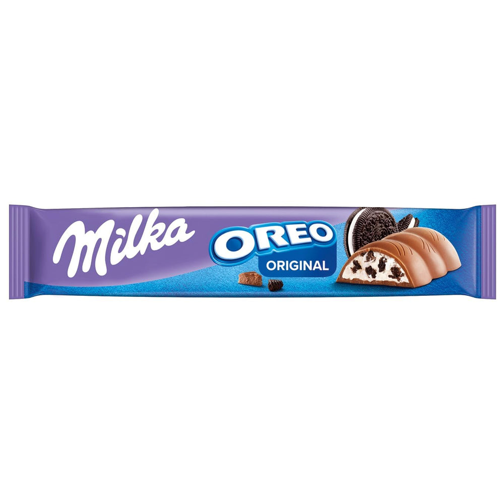 Milka Chocolate Bars – Alpejska czekolada mleczna z kawałkami ciasteczek kakaowych i delikatnym nadzieniem mlecznym – 36 x 37g