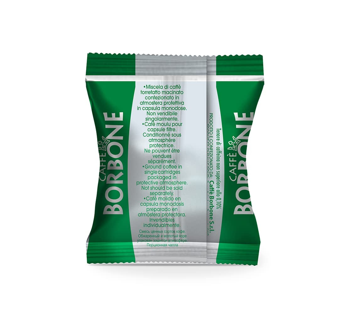 Caffè Borbone Kaffee Kapseln Respresso, Blaue Mischung, 100 stück & Kaffee Kapseln Respresso, Entkoffeinierte Dek Mischung - 100 stück - Kompatibel mit Häuslichen Kaffeemaschinen Nespresso®*