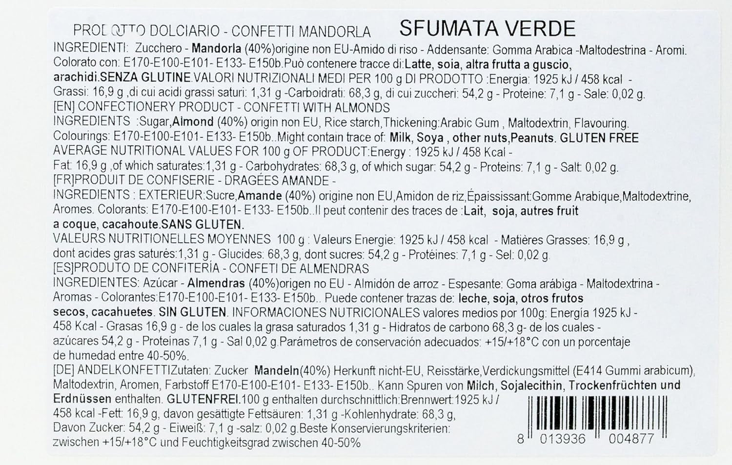 Klasyczne migdały z zieloną cebulką, 1 szt