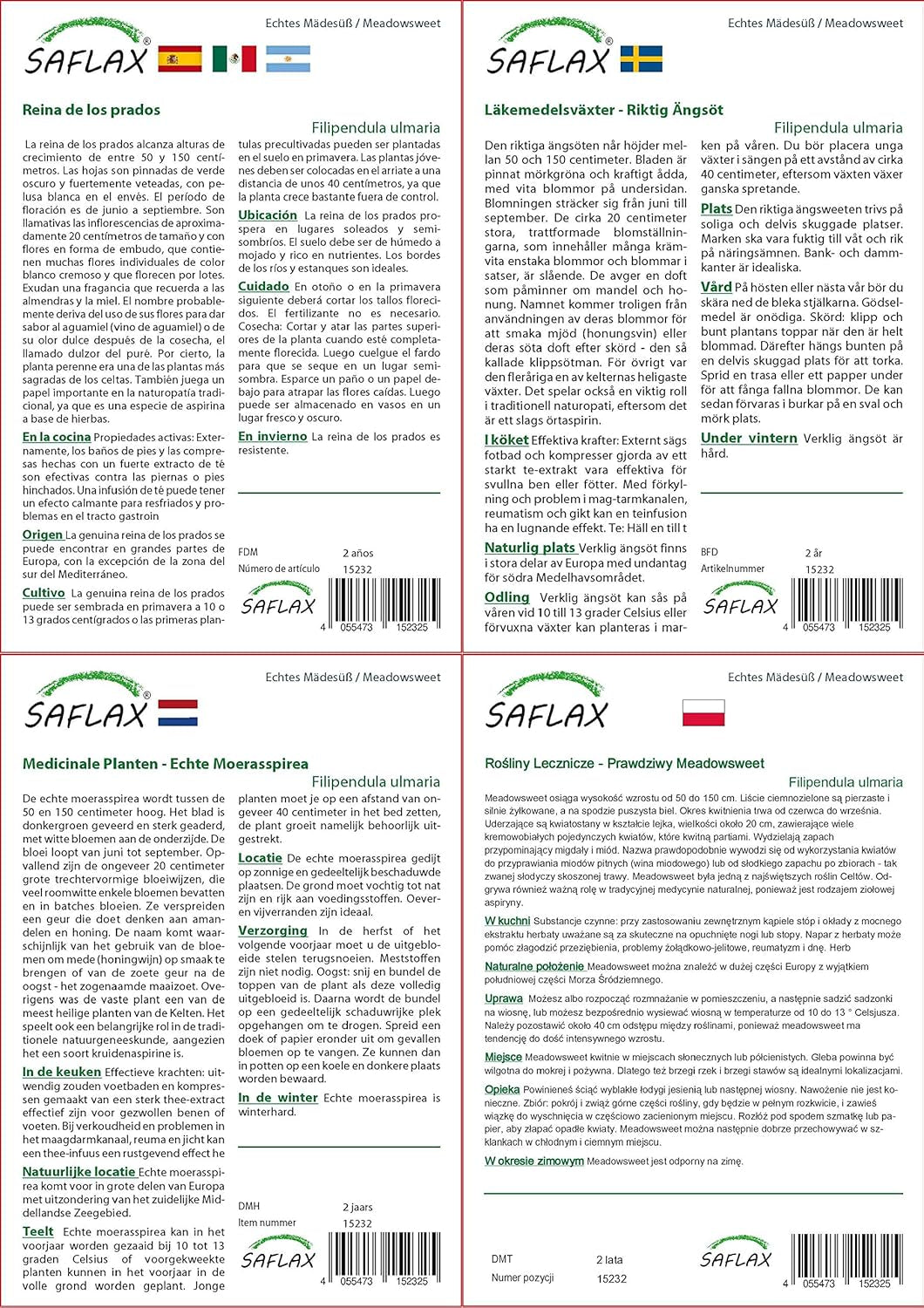SAFLAX - Heilpflanzen - Echtes Mädesüß - 500 Samen - Mit Keimfreiem Anzuchtsubstrat - Filipendula Ulmaria