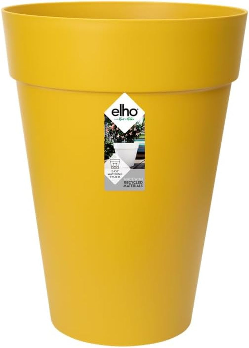 elho Loft Urban Round Tall 35 - Ghiveci de flori pentru exterior - Ø 33,5 x H 45,3 cm - Alb/Alb