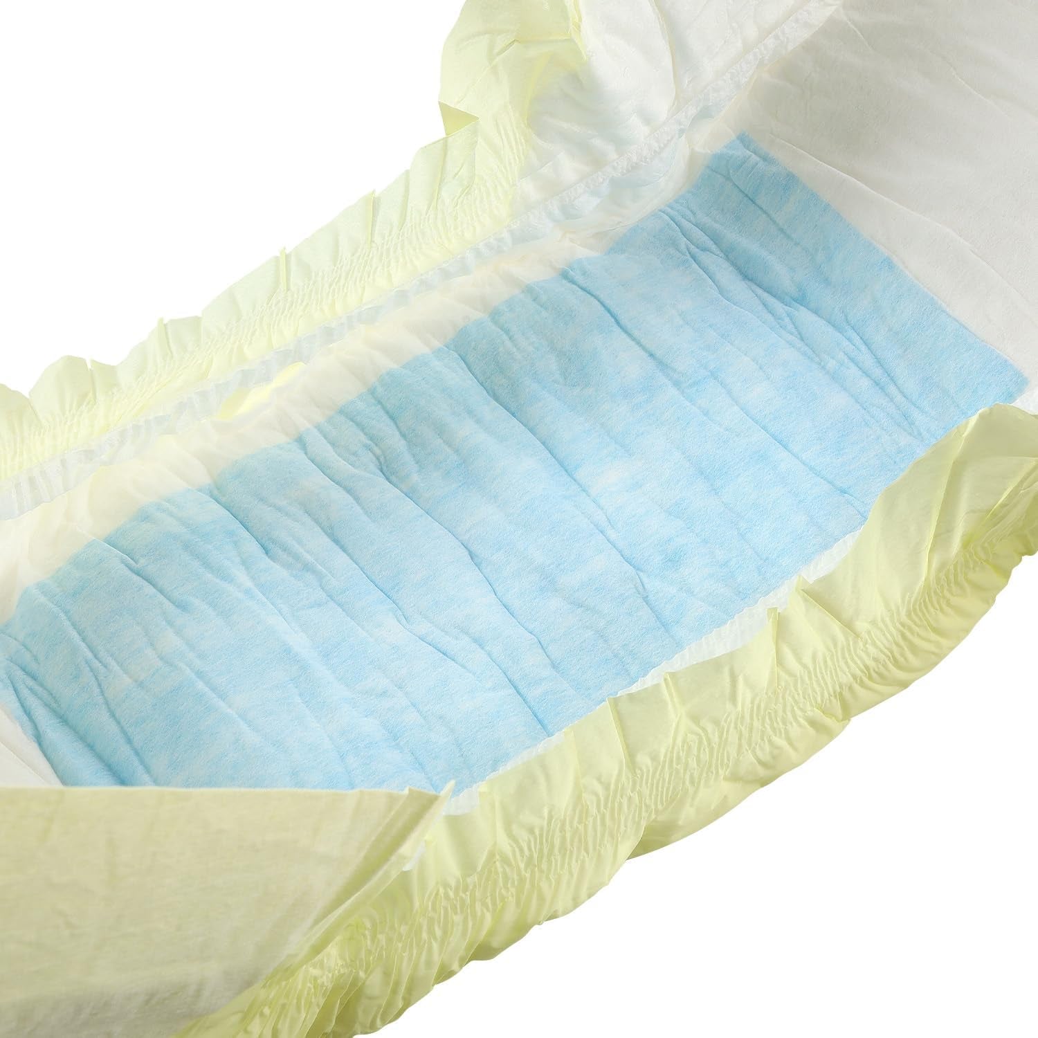 Pieluchy dla dorosłych CutiePlusU, 10 szt. Jednorazowych majtek na nietrzymanie moczu z pętelkami dla kobiet i mężczyzn, maksymalna chłonność przez noc - żółte (średni rozmiar 71-96 cm)