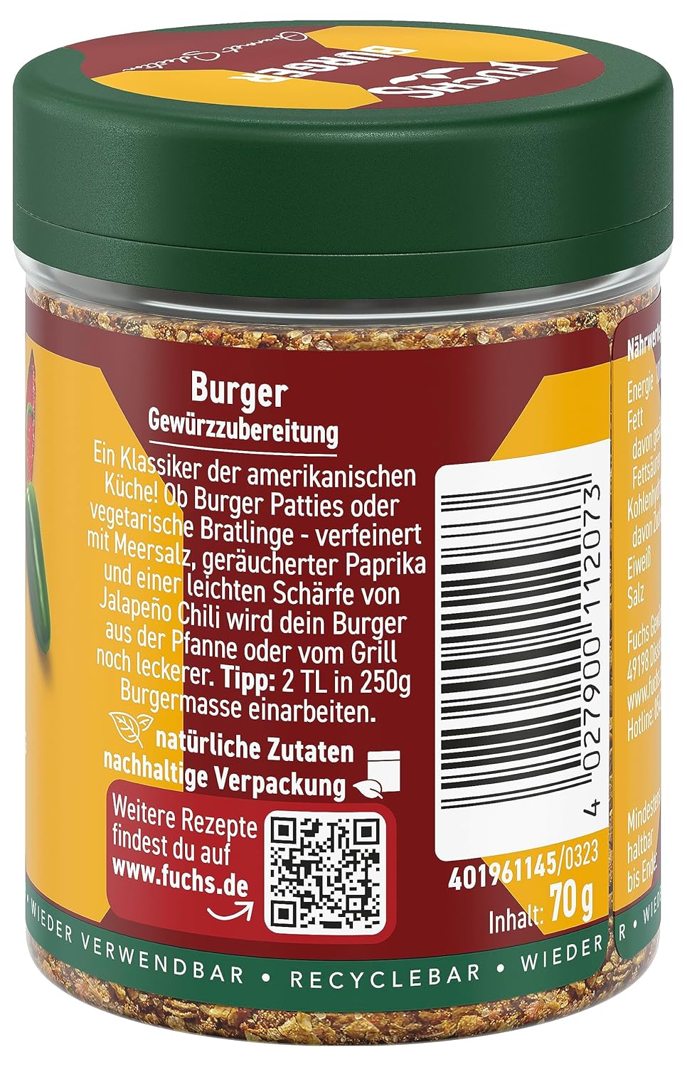 Mieszanka Przyprawowa Fuchs Burger - Intensywny Smak Do Burgerów