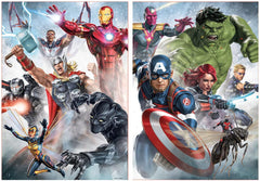 Educa - Puzzle 500 elementów dla dorosłych | Marvel Avengers 2 X 500 elementów puzzli dla dorosłych i dzieci od 11 lat, superbohaterowie, zestaw puzzli (17994) Puzzle Naty Shop
