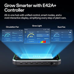 VIVOSUN GIY System inteligentnego namiotu do uprawy 80x80x160 cm, wbudowany namiot do uprawy Wi-Fi z automatyczną wentylacją i cyrkulacją, oświetlenie LED o pełnym spektrum działania o mocy 150 W i kontroler GrowHub E42A