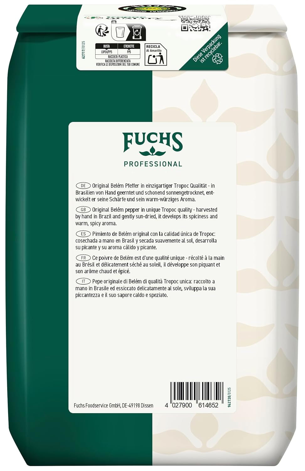 Fuchs Pfeffer schwarz ganz spezial (1 x 1 kg) | 1. opakowanie
