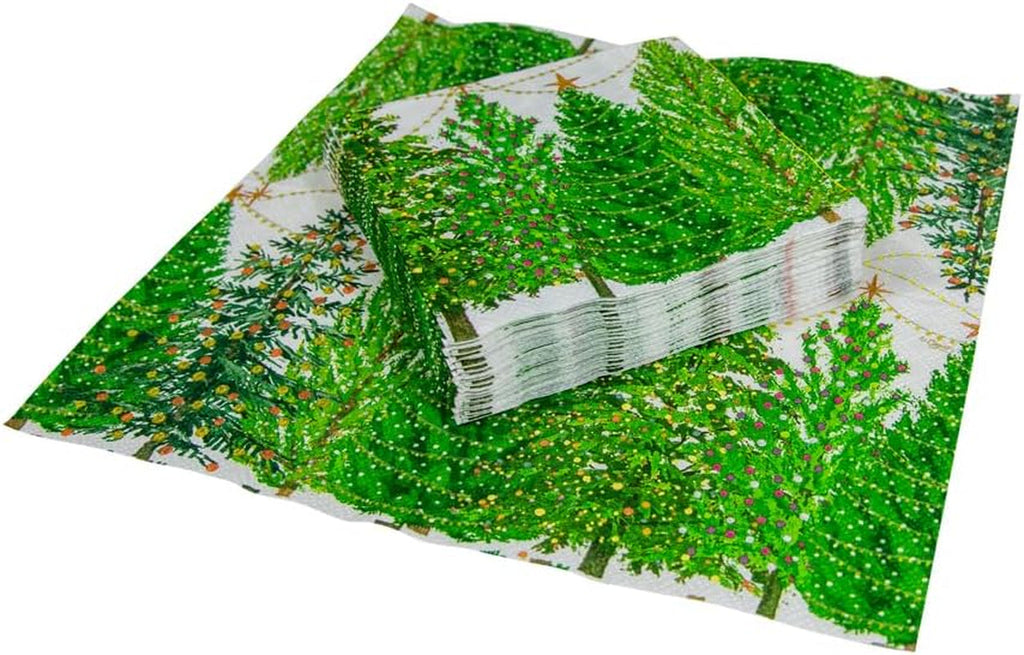 Șervețele de cocktail, pomi de Crăciun cu luminițe, 20 de bucăți per pachet