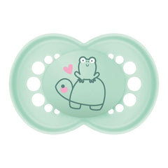 MAM | Suzetă originală bej 18+ luni (pachet de 3) selecție aleatorie de culori - Tetină simetrică din silicon ultra-moale - Suzetă pentru bebeluși cu formă anatomică pentru o dezvoltare optimă a gurii