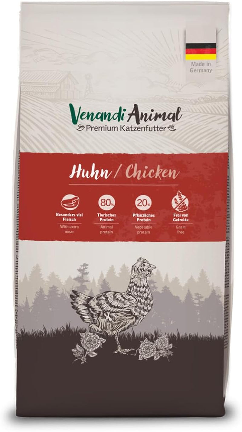 Venandi Animal - Hrană premium pentru pisici - Miel, cu multă carne proaspătă, hrană uscată, fără cereale 1 pachet (1 X 1,5kg)