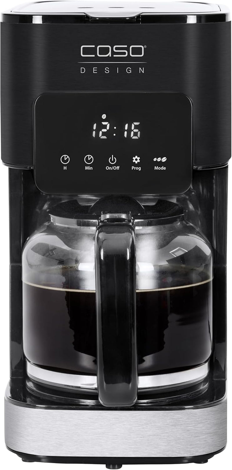 Espressor CASO Coffee Taste and Style cu filtru permanent, 1,5 l, temperatură optimă de preparare 92-96 °C, sistem anti-picurare, cap de preparare optimizat, oțel inoxidabil, 12 cești