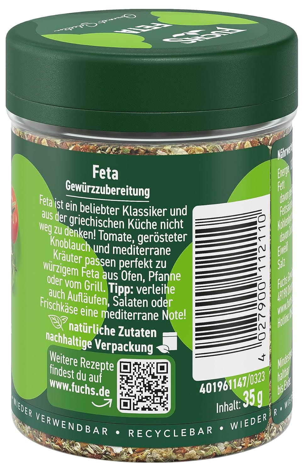 Fuchs Gourmet Selection Feta Gewürzzubereitung, 35 g