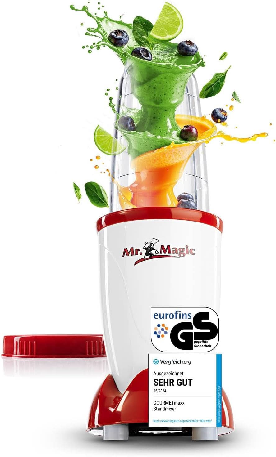 Gourmetmaxx Mr Magic Blender, Smoothie Maker z pakietem akcesoriów Xxl Naty Shop