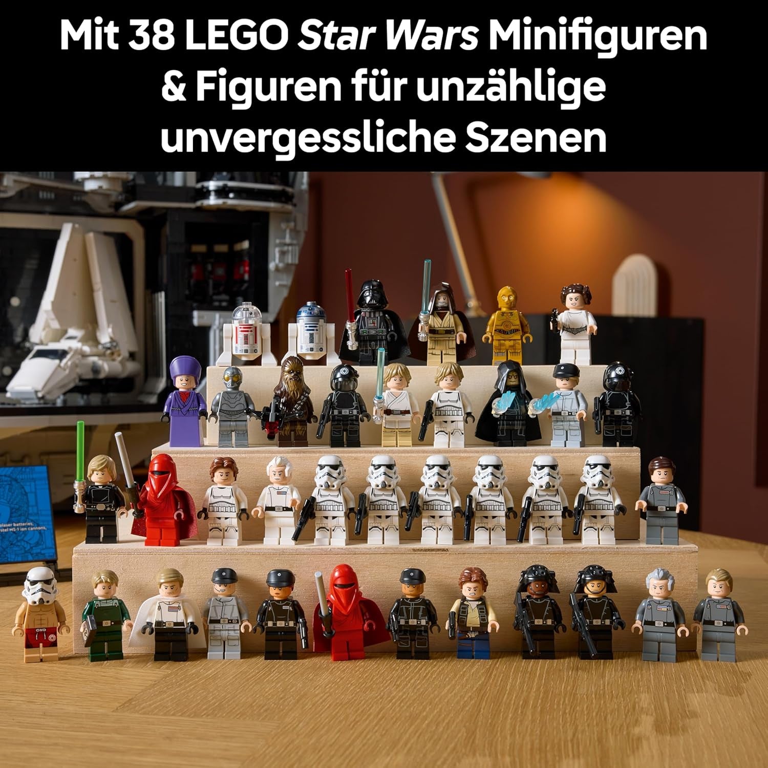 LEGO Star Wars Todesstern - Bauset für Erwachsene - Interaktives UCS-Ausstellungsmodell mit 36 ​​​​Minifiguren inkl. Luke Skywalker, Han Solo i Darth Vader – prezent dla mężczyzn, kobiet i fanów – 75419