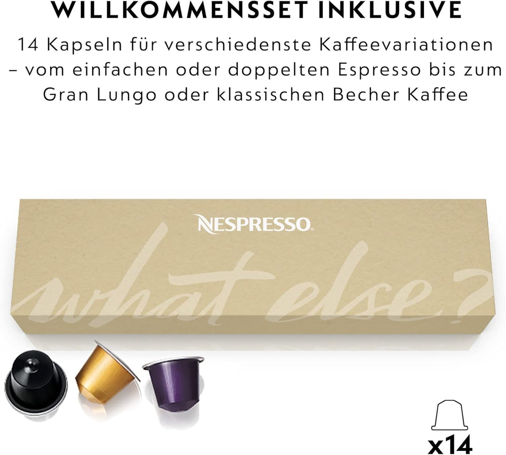 Espressor cu capsule Nespresso EN167.W Citiz, pompă de înaltă presiune și control ideal al temperaturii, fără Aeroccino (spumator de lapte), funcție de economisire a energiei, 1260 W, alb-crem, 37,4 x 11,9 x 25,5 cm