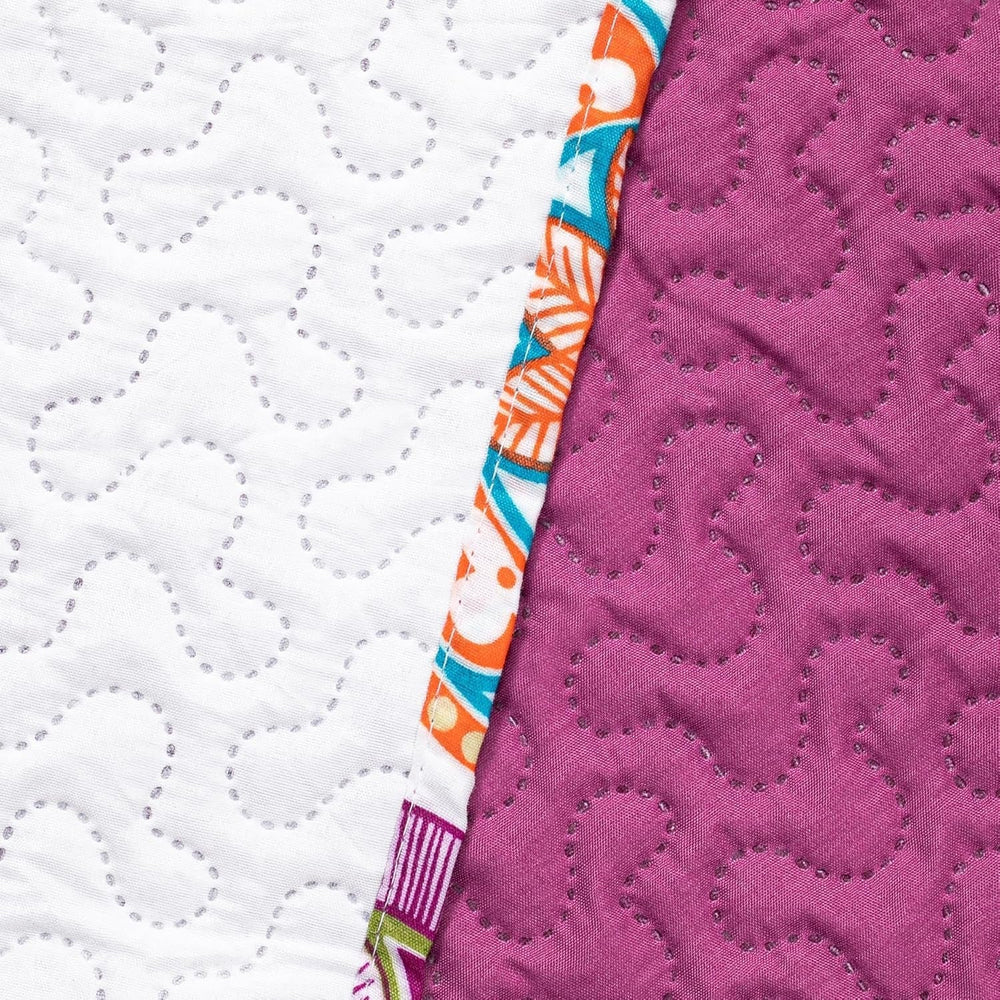 Decoking 12222 Narzuta 200X220 cm Różowy Fioletowy Biały Kolorowy Antracyt Narzuta Dwie Strony Kolorowy Różowy Biały Fioletowy Pikowanie Bibi Łóżka i Koce Besuche den DecoKing-Store