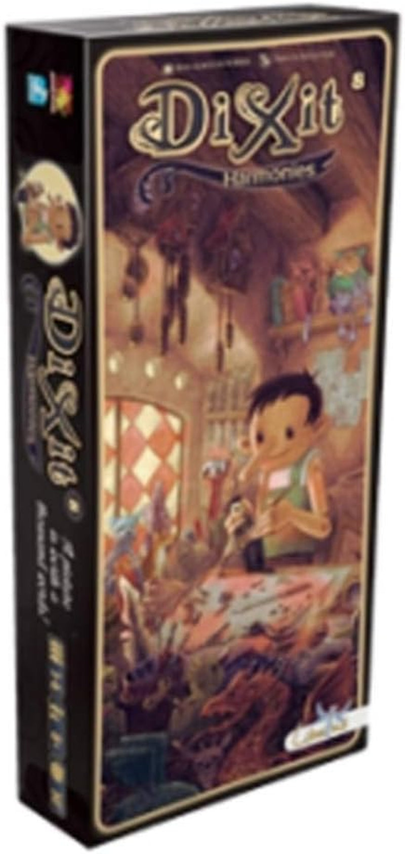 Asmodee, Dixit, wersja niemiecka, gra podstawowa, obraz wart tysiąca słów, kreatywna gra rodzinna dla 3–8 graczy w wieku 8+, gra roku 2010 z 30-minutowym czasem gry