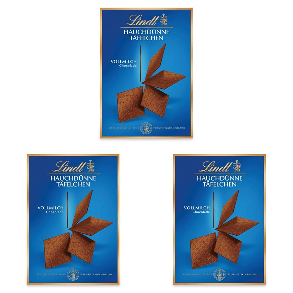 Lindt Chocolate Ultracienkie batony z ciemnej czekolady | 125 g | Ultracienkie tabliczki najlepszej ciemnej czekolady | Szczególnie cienki i delikatny | Prezent czekoladowy (1 opakowanie)