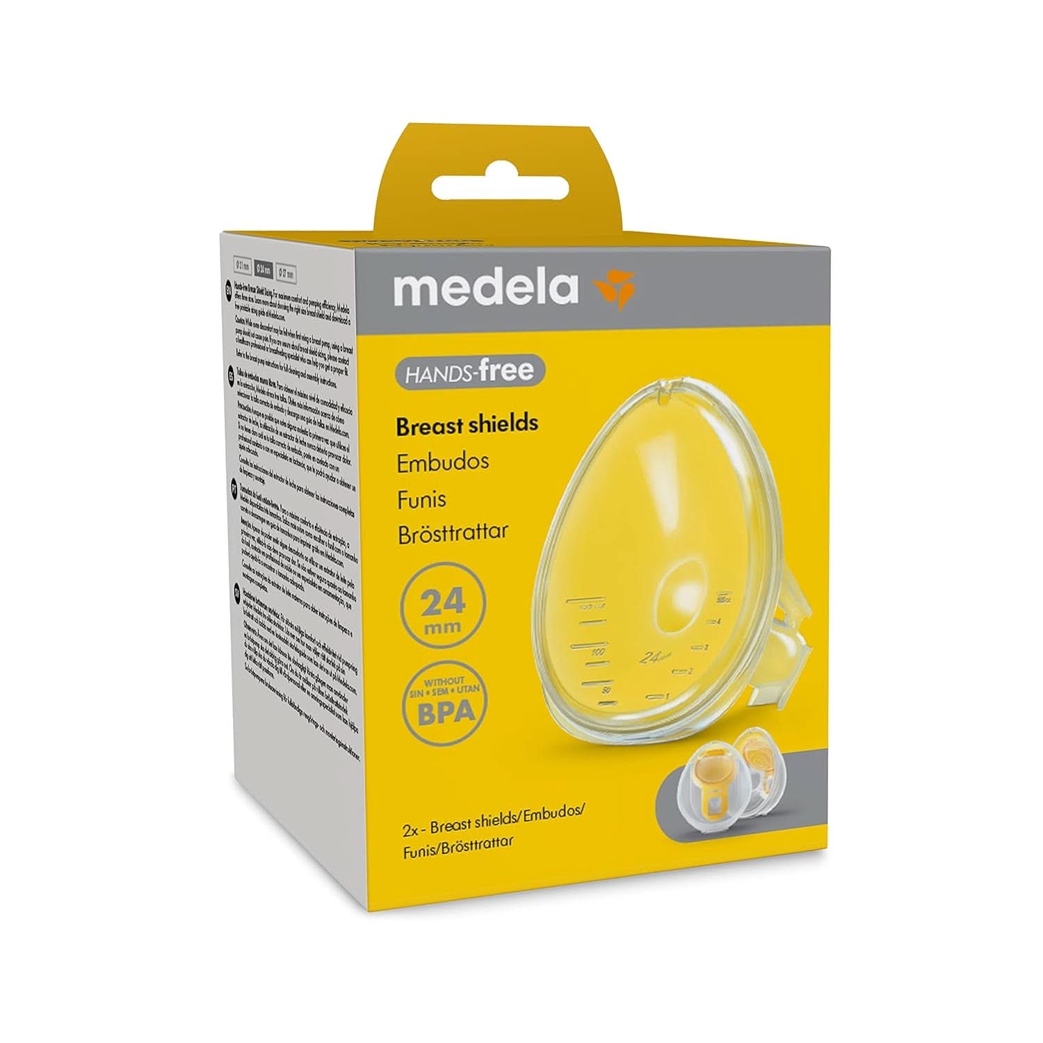 Ochraniacze piersi Medela Hands-Free, akcesoria do laktatorów Akcesoria do żywności i karmienia piersią Bebe Naty Shop 24 Mm