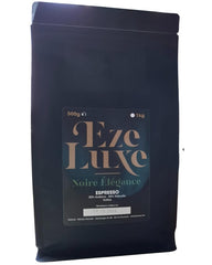 Cafea Espresso Noire Elegance 1kg - 50% Arabica și 50% Robusta/Brazilia și India - prăjire medie, puternică și cremoasă, ciocolată neagră - intensitate 8 - espressor gratuit