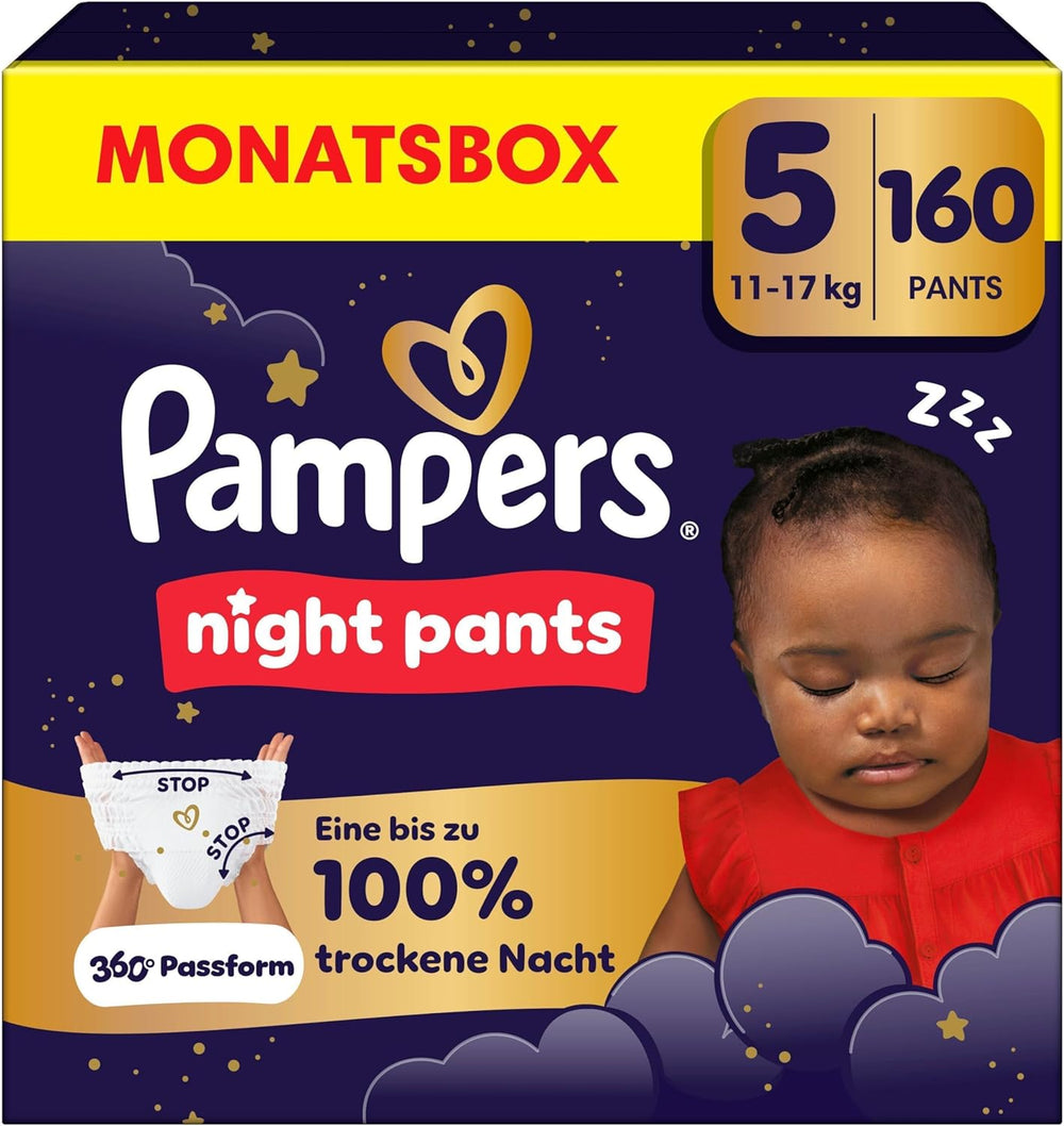 Pampers Night Pants rozmiar 6, 138 sztuk, 13kg-19kg, zapewniają dodatkową ochronę przez całą noc.