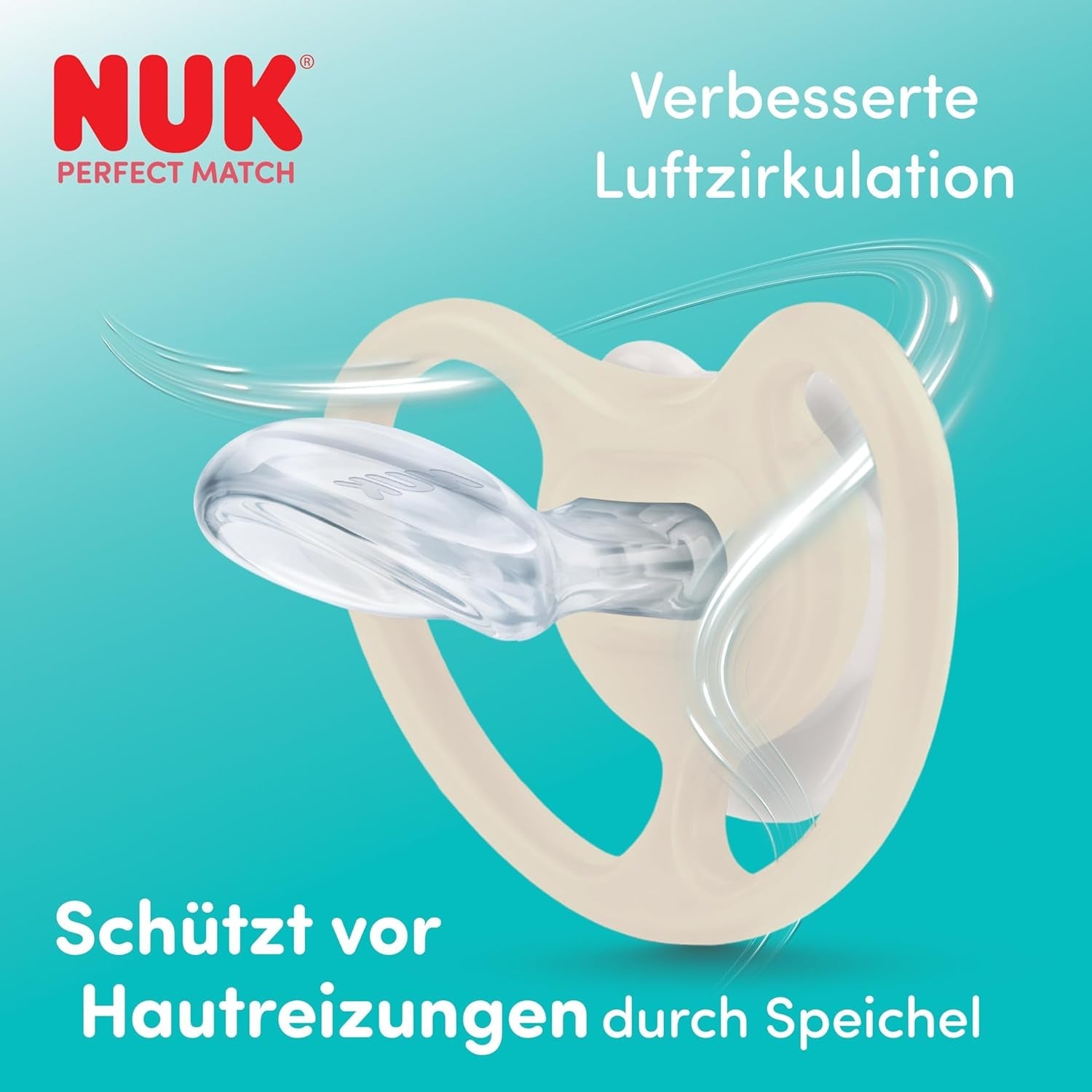 Suzete NUK Perfect Match Air pentru bebeluși | 6-18 luni | Suzete ortodontice care promovează circulația aerului și previn erupțiile cutanate cauzate de salivație | Acceptare 95% de către bebeluși** | Disney Winnie the Pooh | Pachet de 2