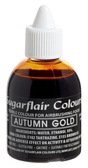 Colorant alimentar Sugarflair cu aerograf, auriu auriu, colorant alimentar lichid comestibil, colorant pentru aerograf, torturi, brioșe, glazură și decorațiuni pentru torturi - 60 ml