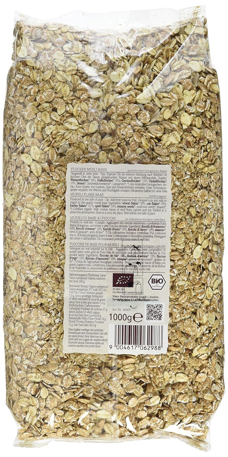Baza do musli Verival Flakes - ekologiczna, 6 opakowań (6 x 1 kg)