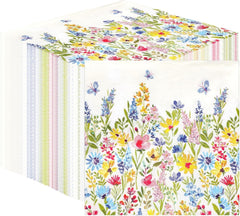 Talking Tables Table Kind Șervețele de unică folosință, șervețele din hârtie moale, șervețele de unică folosință, model floral, pentru nunți sau uz zilnic, ecologice, compostabile, reciclabile