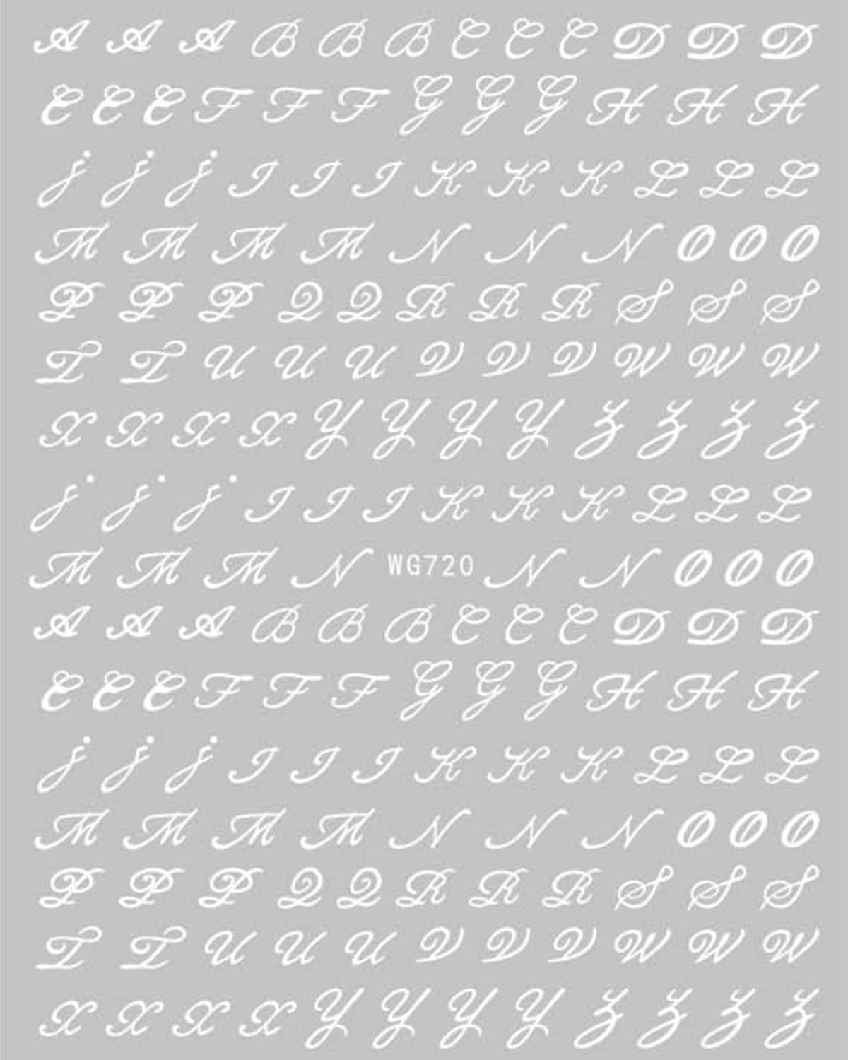 6 Blatt Nagelsticker Alte Alphabetzahlen Nagelaufkleber Selbstklebend Alte Briefe Nail Art Sticker Dekoration Nageldesign Zubehör