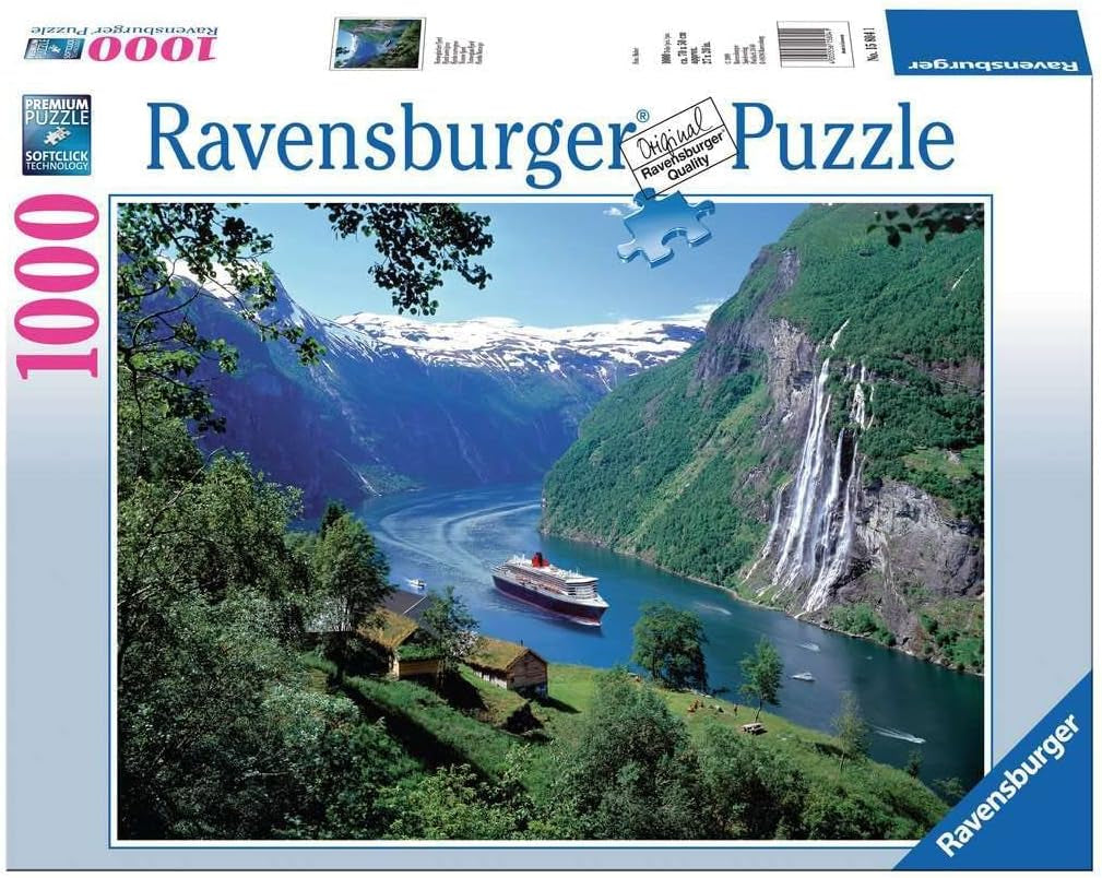Ravensburger Puzzle 12000475 - Norwegian Fjord - Puzzle de 1000 de piese pentru adulți și copii de la 14 ani, puzzle cu peisaj norvegian Puzzle Naty Shop Scenic