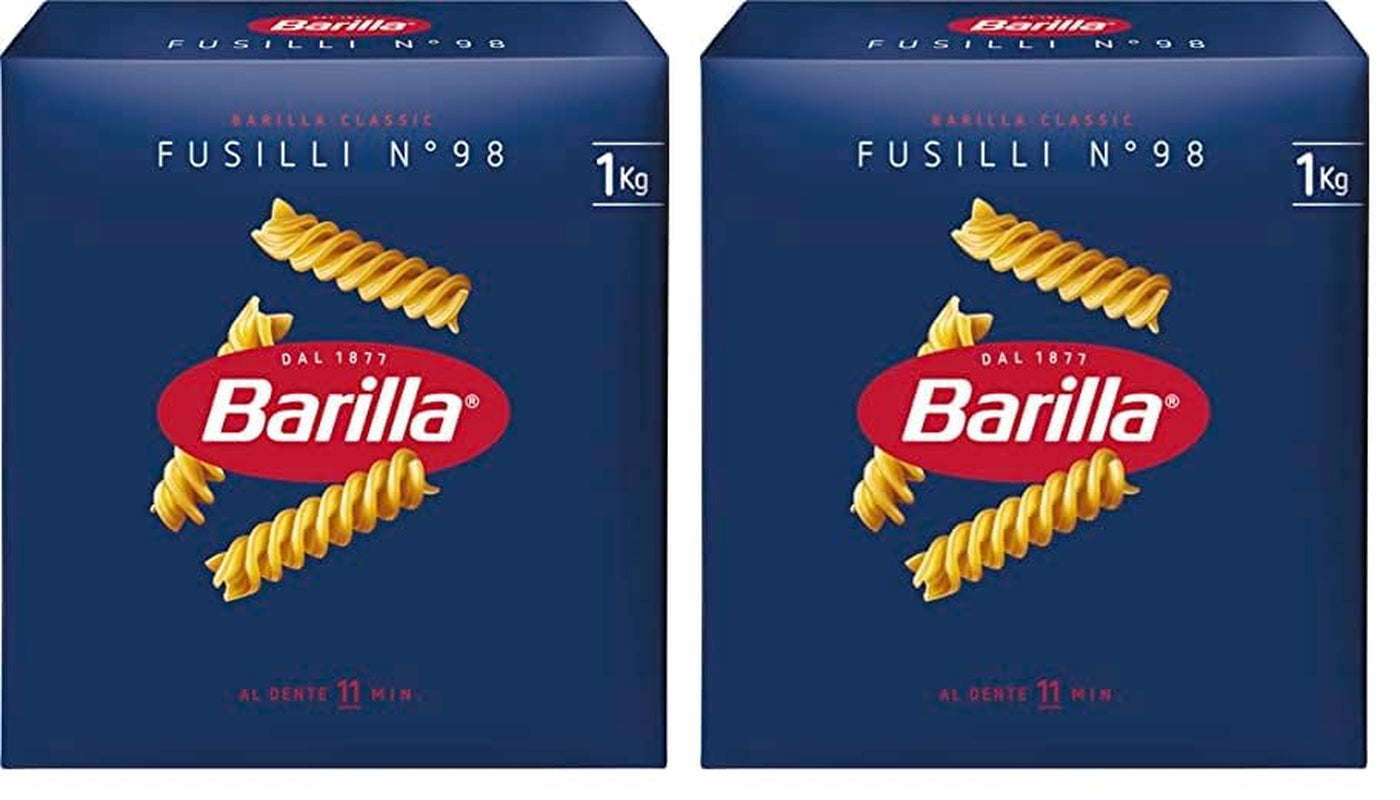 Makaron Barilla Klasyczny Fusilli nr. 98, z wysokiej jakości pszenicy durum, zawsze al dente, 1 kg
