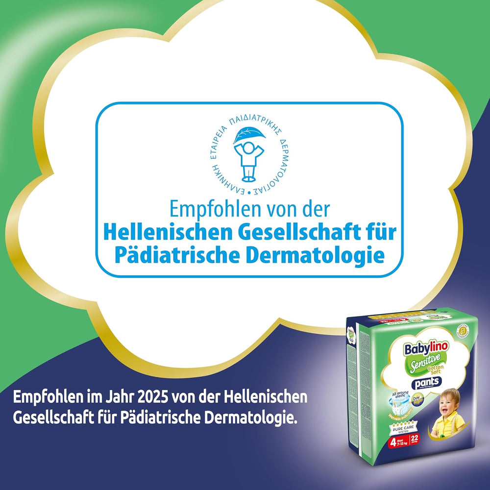 Pieluszki Sensitive Cotton Soft, rozm. 4, Spodnie Maxi (7-13 kg), 22 sztuki