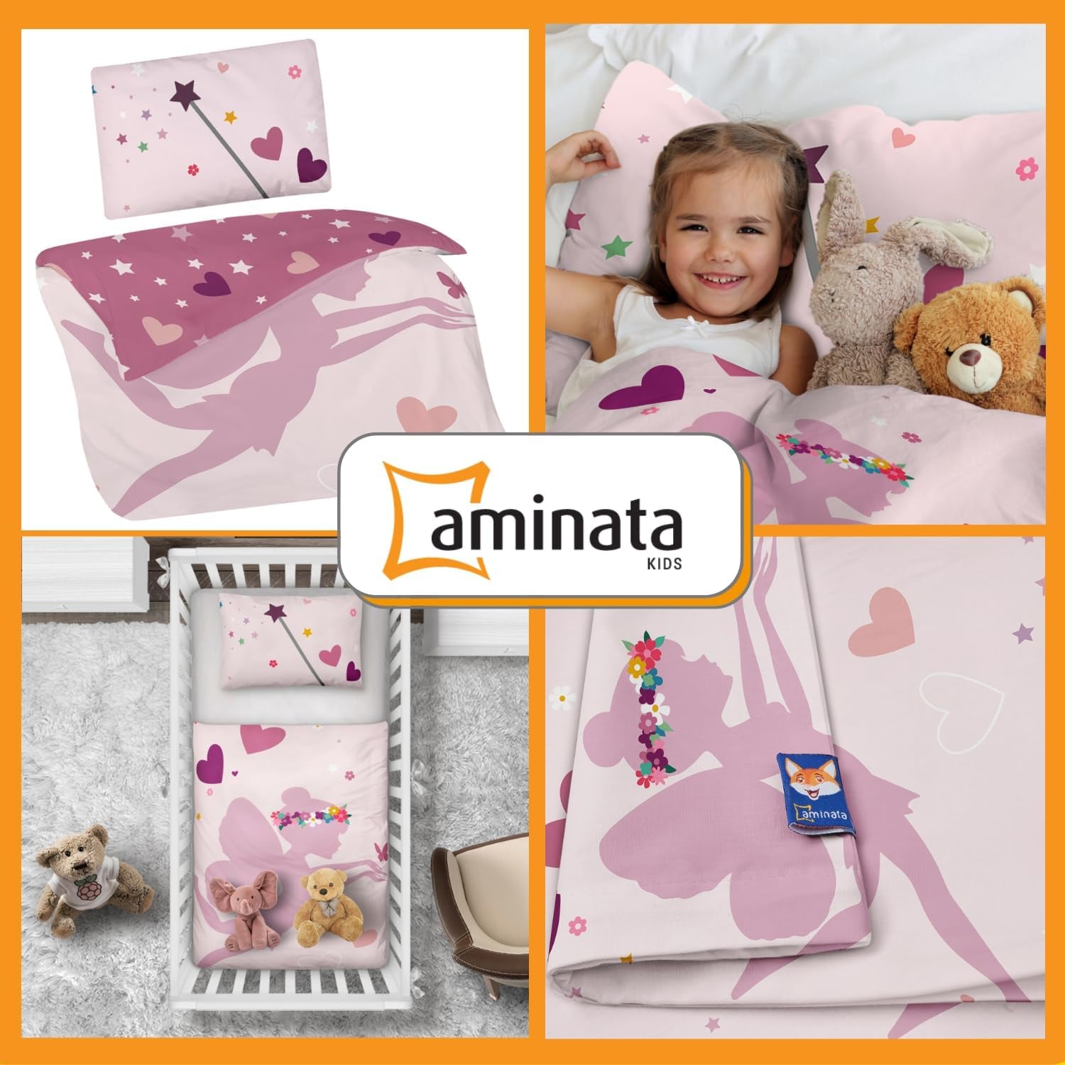 Aminata Kids lenjerie de pat, zâne si elfi, 100 X 135 cm Lenjerie de pat - copii Naty Shop