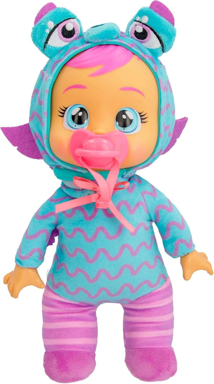 Cry Babies Tiny Cuddles Monster Momo, Plüsch-Baby-Puppe, Tiny Cuddles z spersonalizowaną piżamą Monsters, dla każdego dziecka w wieku od 18 lat do roku 18