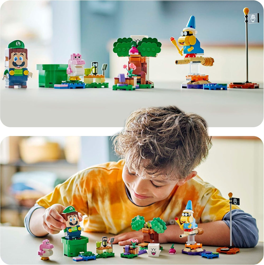 LEGO Super Mario Abenteuer z interaktywnym Luigi, Nintendo Geschenk für Jungen, Mädchen i Gamer ab 6 Jahren, Abenteuer-Spielset für Kinder z różowym Baby Yoshi 71440