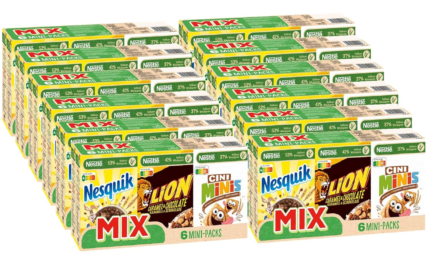 Mini saszetki płatków Nestlé Mix, 6 sztuk, 1 opakowanie (1x200g do 4x30g, 2x40g)