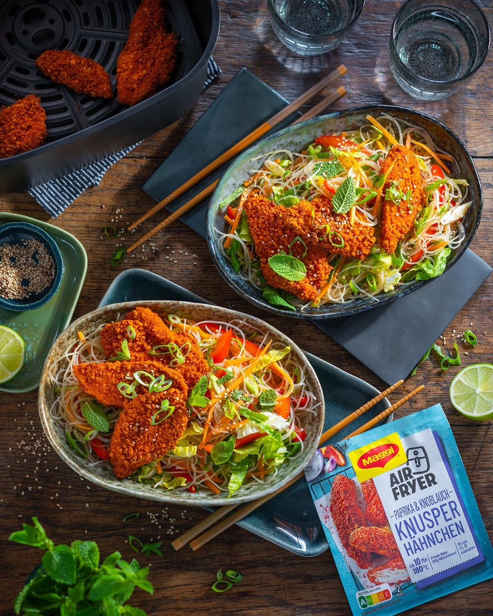 MAGGI Airfryer Knusper Hähnchen - Paprika und Knoblauch, opakowanie 1er (1 x 39g)