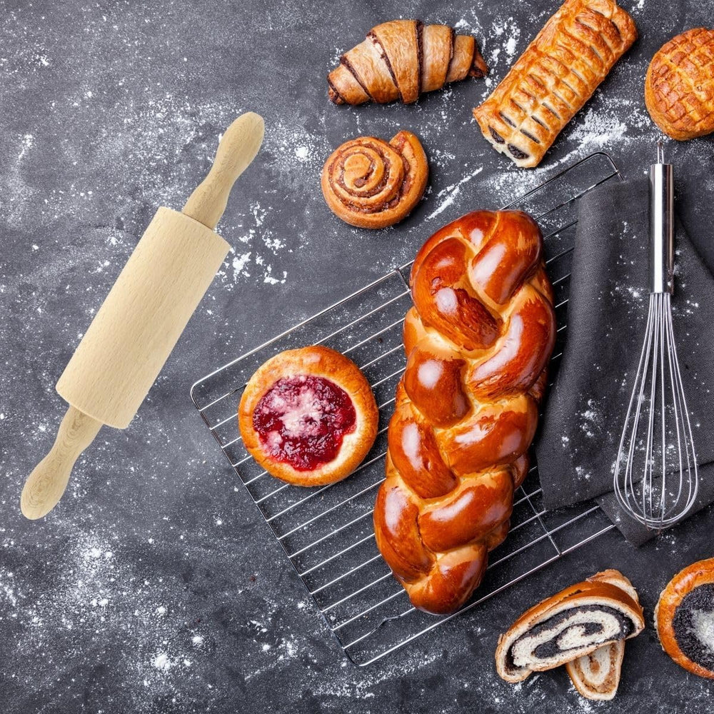 Fackelmann 521146 Nudelholz klein Holz Nudelholz Holz 23,5 x 4,5 cm brązowy