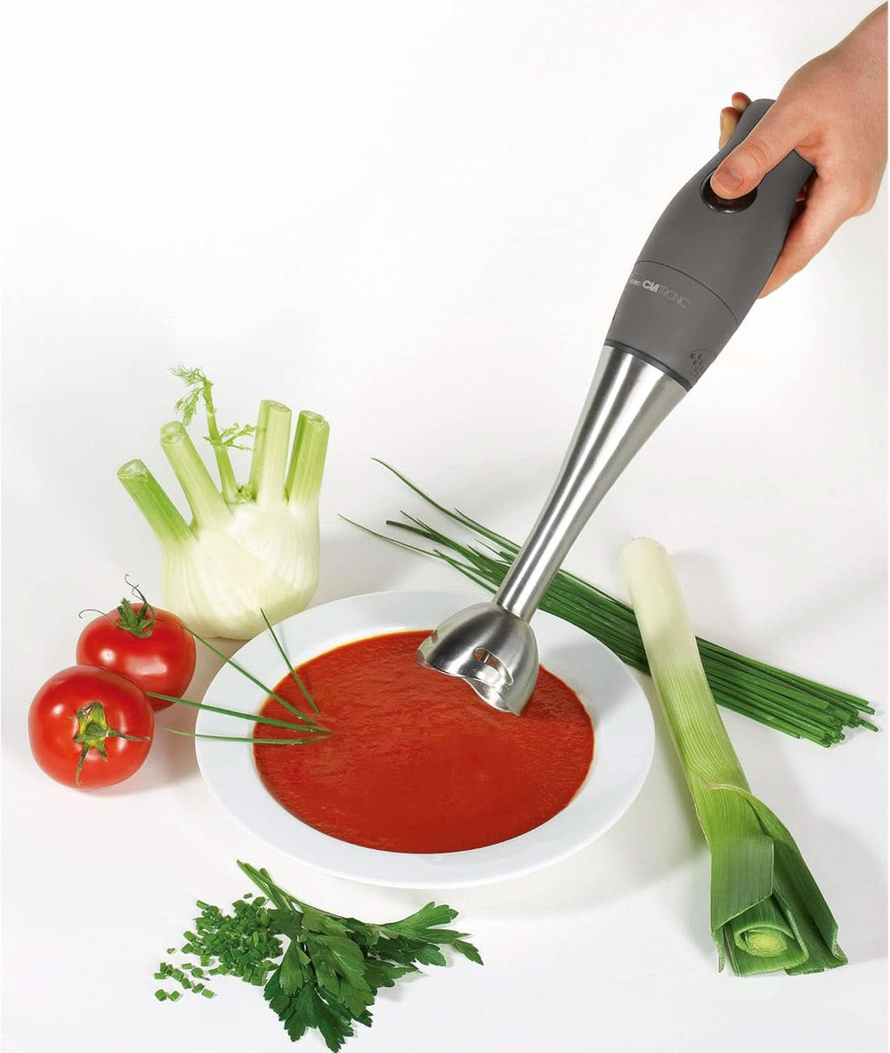 Zestaw mikserów stojących Clatronic® | Mikser, Pürierstab, Zerkleinerer Aus Edelstahl | 400 W | 2 Geschwindigkeitsstufen | Allesschneidera | Mixbehälter | Schneebesen | Multizerkleiner | SMS 3777 Kuchnia Naty Sklep