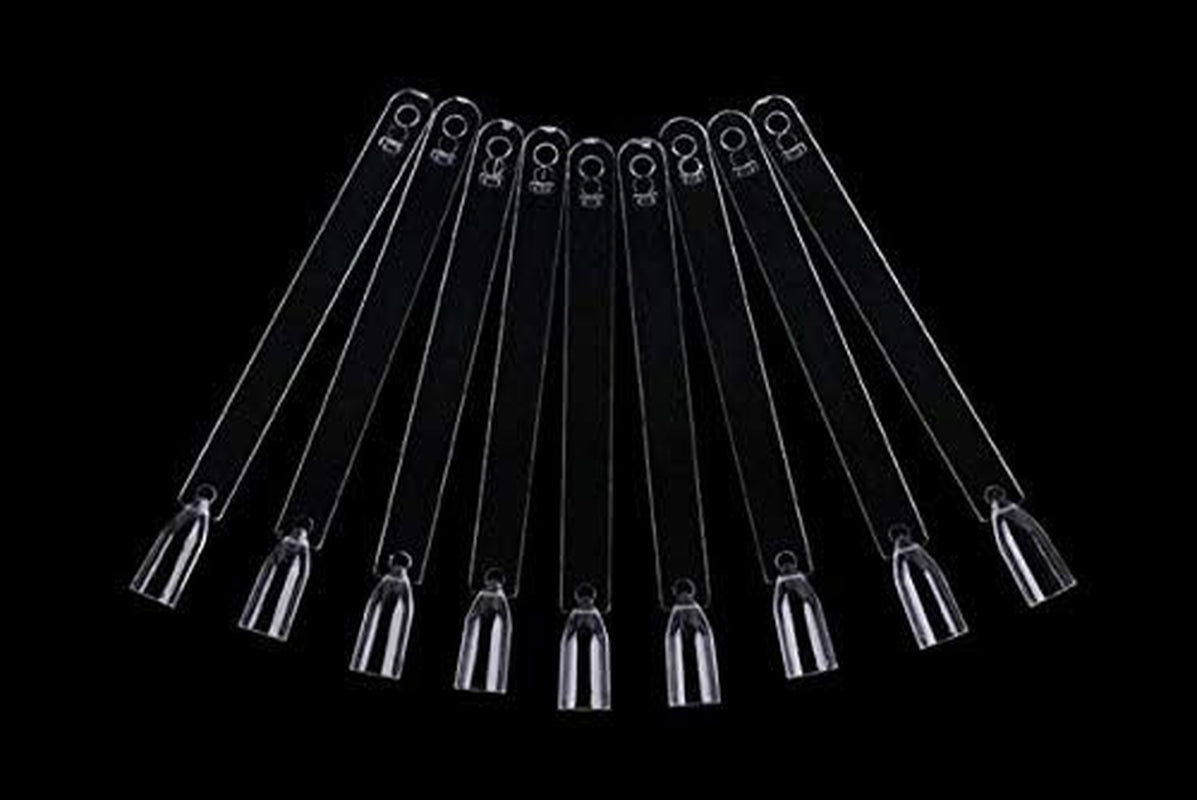 50 de bucăți de inele pentru sfaturi de artă pentru unghii, plăci transparente de culoare, bețișoare inelare pentru afișare a ojei, exerciții de salon de unghii, afișare a vârfurilor de unghii pentru afișare și exersare DIY Nail Art