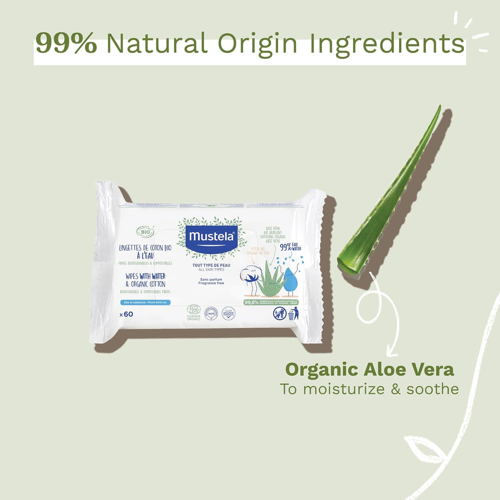 Lingette Coton À L'Eau 60 szt