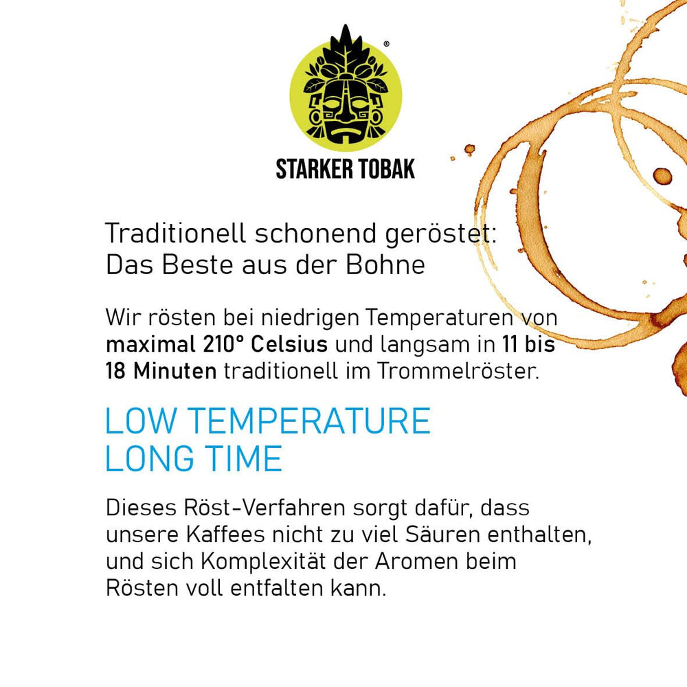 Cafea STARKER TOBAK Monsooned Malabar, boabe întregi, prăjite manual - prăjire medie, India, 100% Arabica, potrivită pentru cafea filtrată, presă franceză, aparate de cafea complet automate, delicată cu stomacul - aciditate deosebit de scăzută