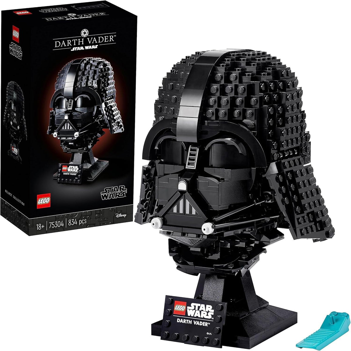 LEGO Star Wars Zestaw do budowania hełmu Dartha Vadera dla dorosłych, pomysł na prezent dla mężczyzn, kobiet, dla niego lub dla niej, model kolekcjonerski do zbudowania i wystawienia 75304 zestawy do budowania Besuche den LEGO-Store Singur
