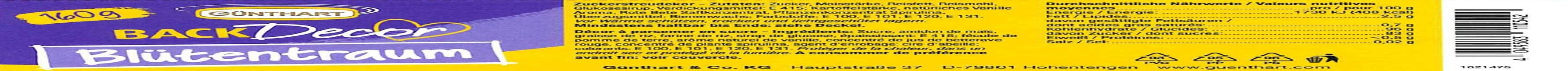 Günthart, posypka, 160 gramów Naty Shop