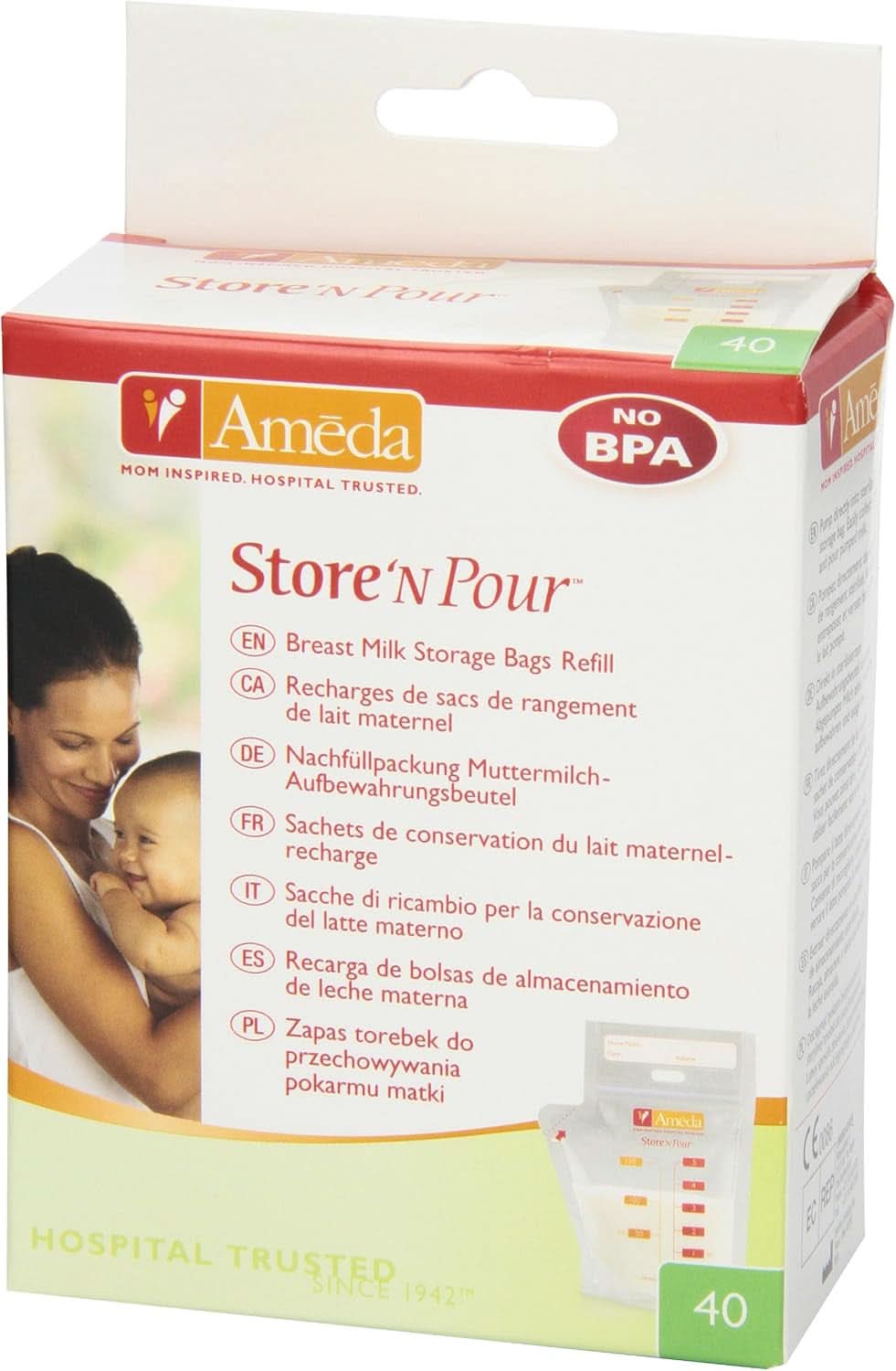 Woreczki na mleko matki - 40 szt. Żywność i akcesoria do karmienia piersią Sklep Bebe Naty