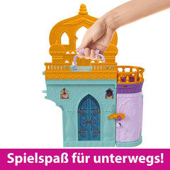 Mattel Disney Princess Toy, Jasmin's Stacking Castle Dollhouse Playset With Little Doll, 2 Friends And 7 Pieces, Inspired By The Disney Movie, Travel Toys And Gifts For Kids, HLW93 Papusi Naty Shop