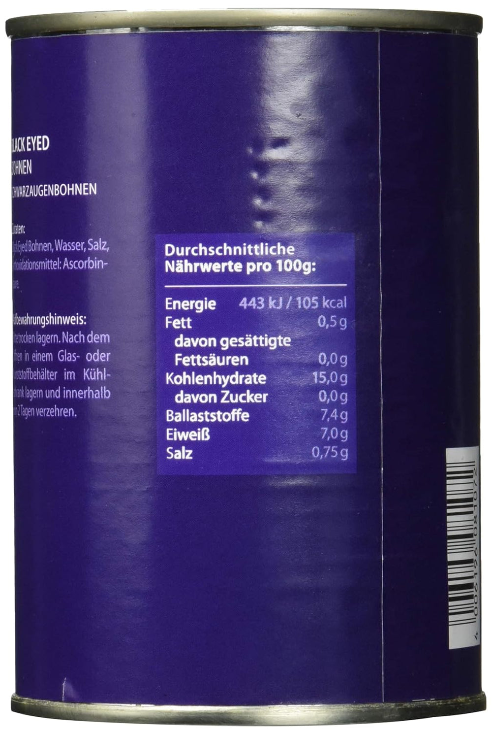 Fasola Black Eyed 12 sztuk (12 x 425 ml)