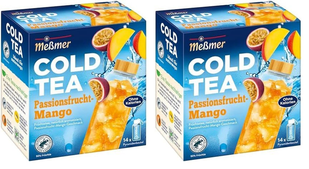 Meßmer Cold Tea Sommer-Beere | 14 pliculețe piramidale | Fără gluten | Fără lactoză | Vegan