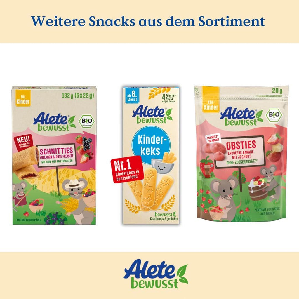 Alete Bio Schnitties cereale integrale si mere 6 X 22 grame Mama si Copilul Naty Shop
