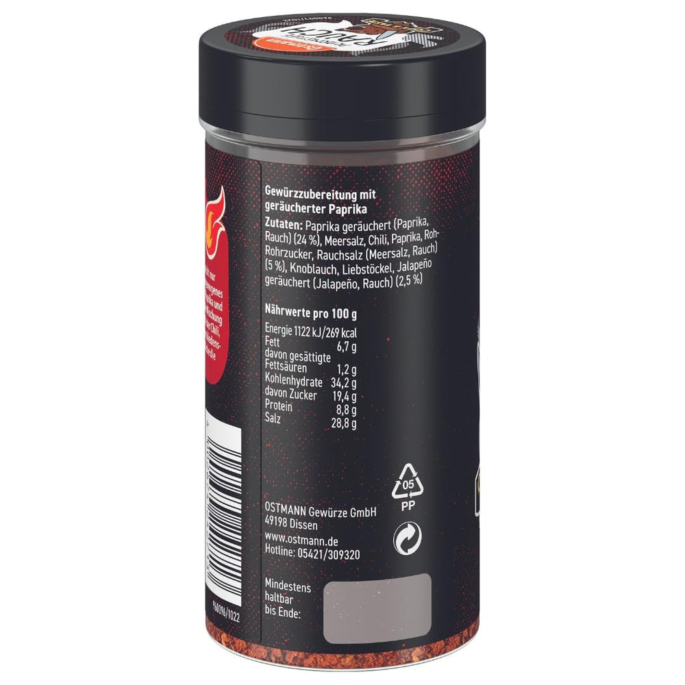 Ostmann Gewürze - Alarmstufe Rauch | Gewürzzubereitung mit Geräucherter Paprika | Für Burger, Grillfleisch und Co. | Doktor Freud 115 g w Streuer